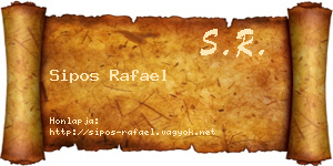Sipos Rafael névjegykártya